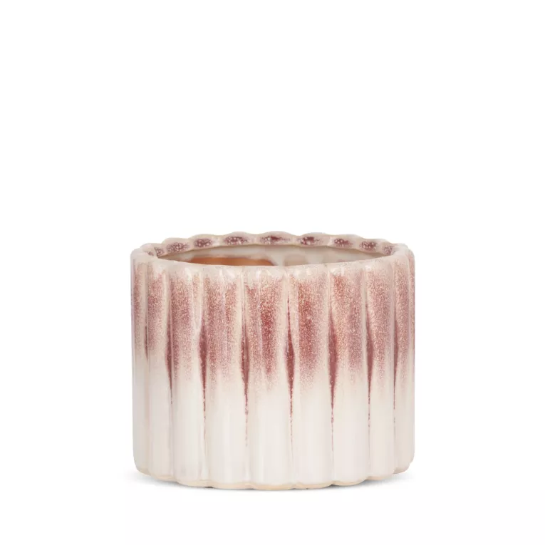 Osłonka ceramiczna na donicę EVITA z efektem ombre