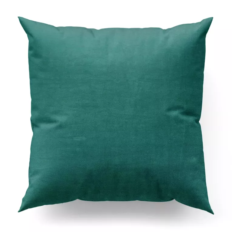 Poszewka szyta ENYA ciemnozielona z miękkiej półmatowej tkaniny welwetowej