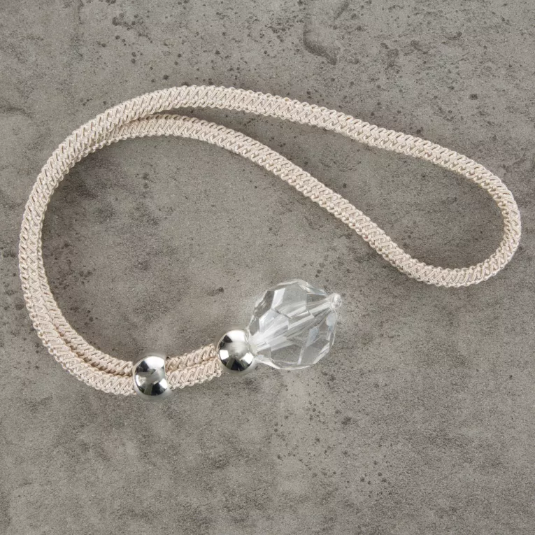 Dekoracyjny sznur do zasłon JESSI zakończony kryształem