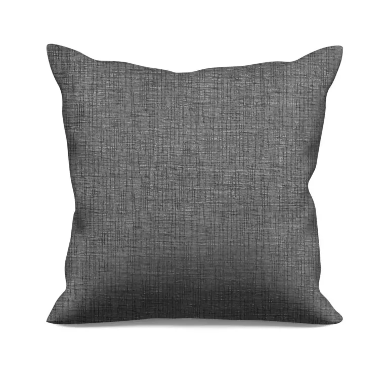 Poszewka szyta szara z szenilowej tkaniny z dodatkiem połyskującej nici