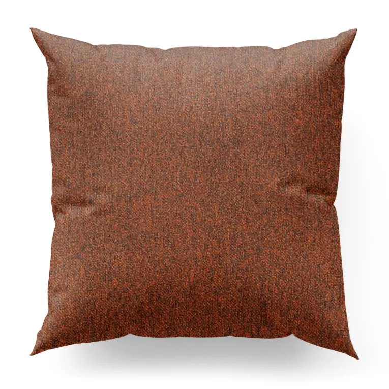 Poszewka szyta ruda z tkaniny bukla z efektem melanżu