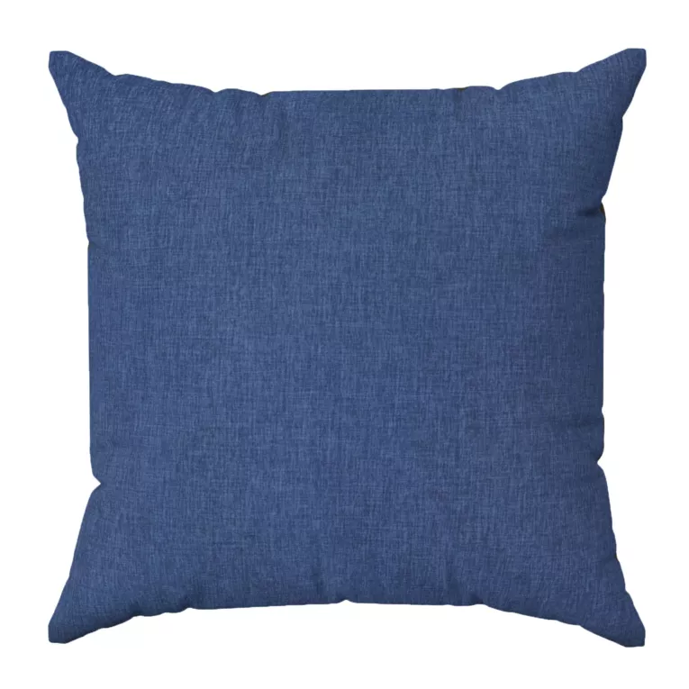 Poszewka szyta granatowa z tkaniny zaciemniającej typu dimout o naturalnym splocie, z efektem melanżu