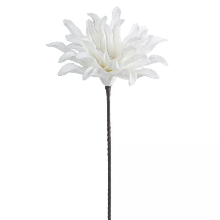 Kwiat sztuczny biały z plastycznej pianki foamiran 60 cm