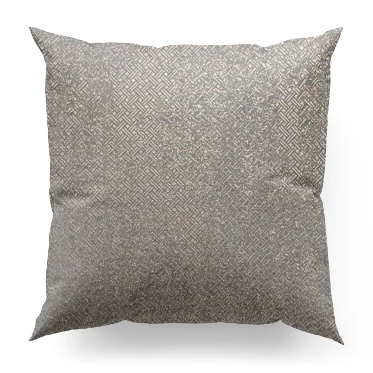 Poszewka szyta srebrno złocista z połyskującej tkaniny z geometrycznym, drobnym wzorem Pierre Cardin