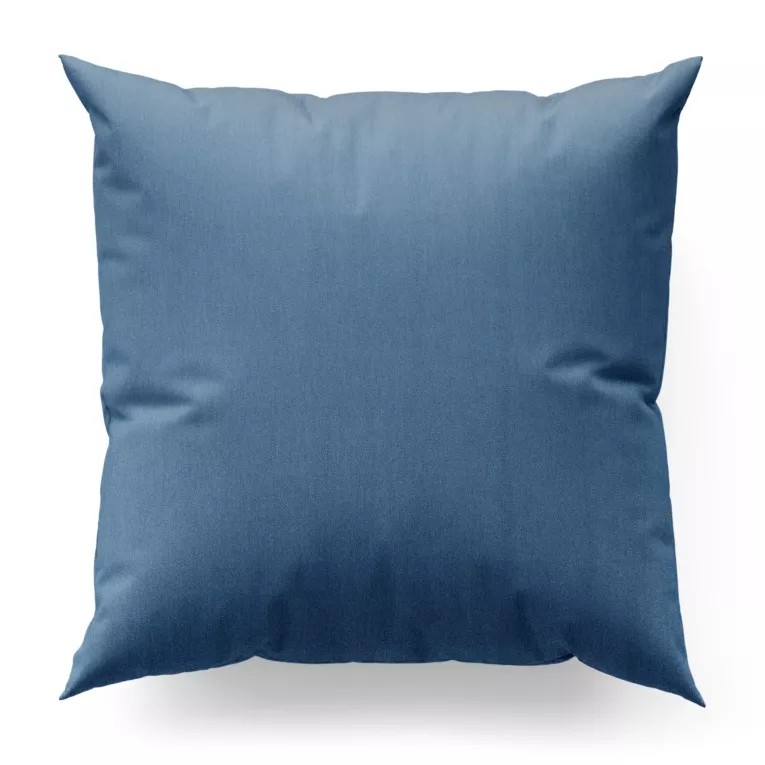 Poszewka szyta ciemnoniebieska z tkaniny strukturalnej z delikatnym połyskiem