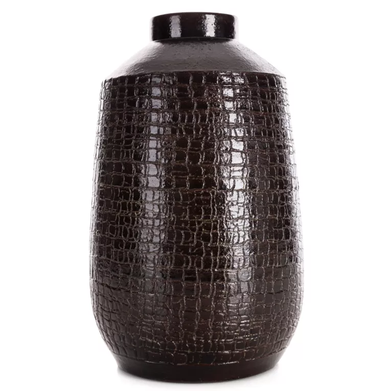 Wazon dekoracyjny z subtelnym wytłaczanym wzorem