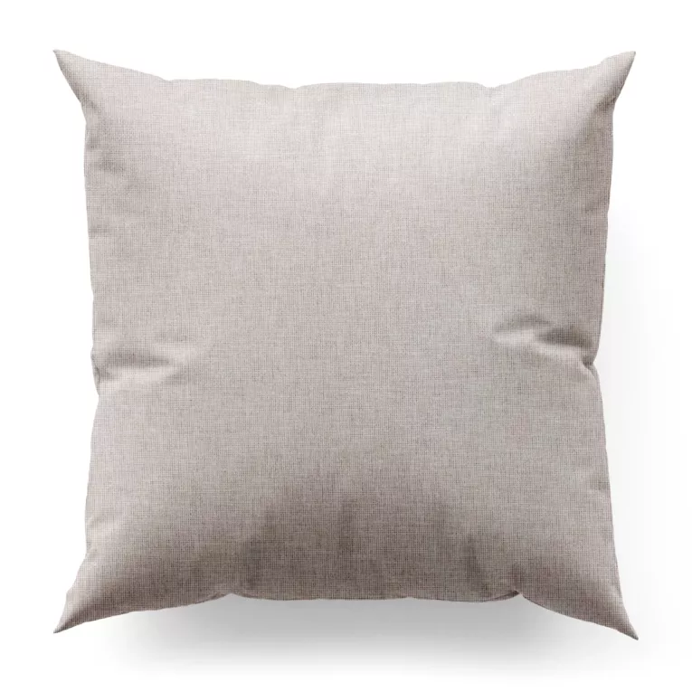 Poszewka szyta CASSIA beżowa z miękkiej tkaniny o regularnym, luźnym splocie, wykończona obciążńikiem