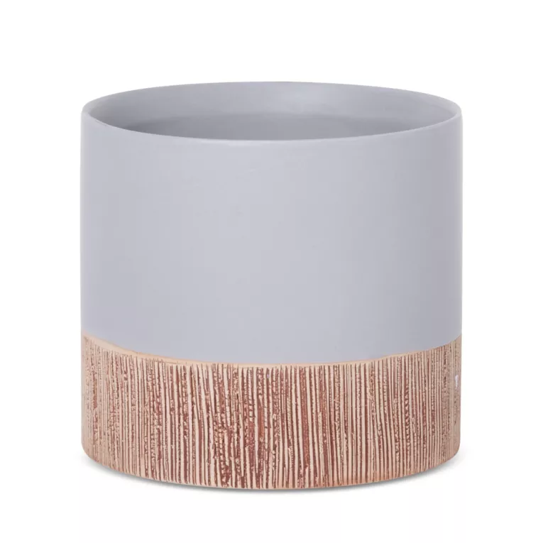 Osłonka ceramiczna na donicę MILI 2 dwukolorowa