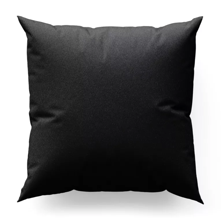 Poszewka szyta czarna z gładkiej tkaniny zaciemniającej typu dimout wykończona obciążnikiem