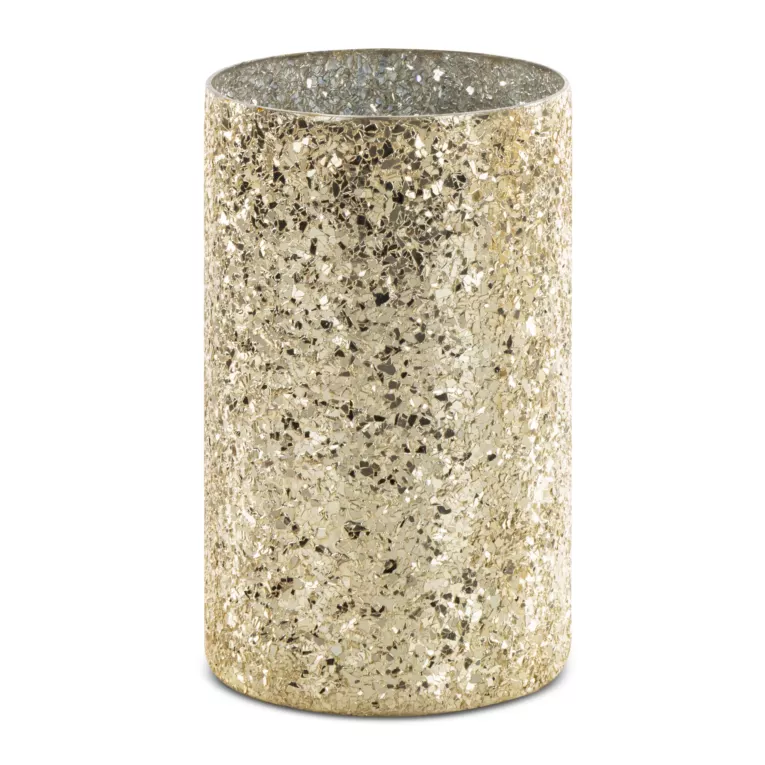 Wazon MELIA ze szkła artystycznego z efektem popękanego szkła