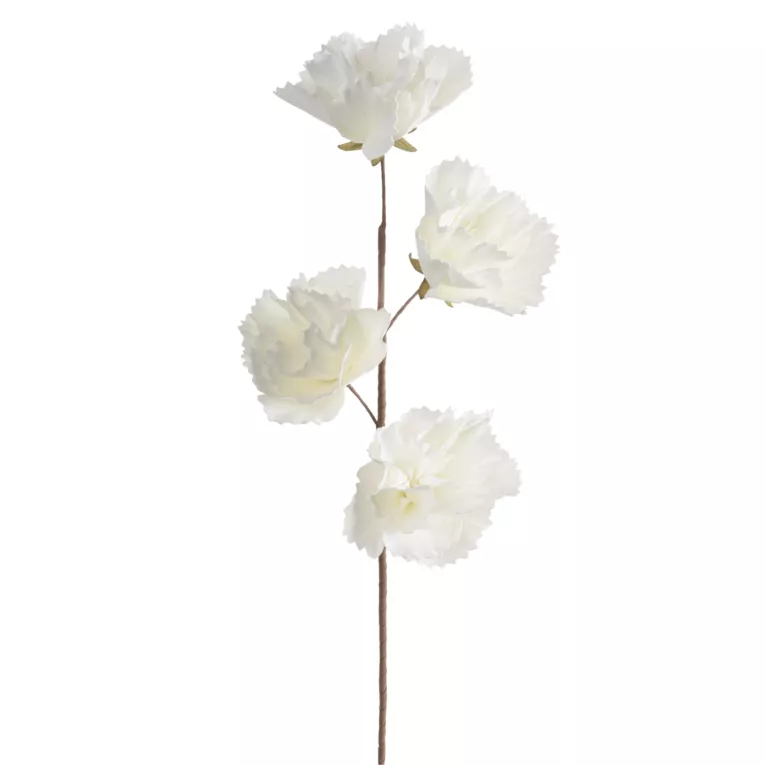 Kwiat sztuczny biały z plastycznej pianki foamiran 70 cm