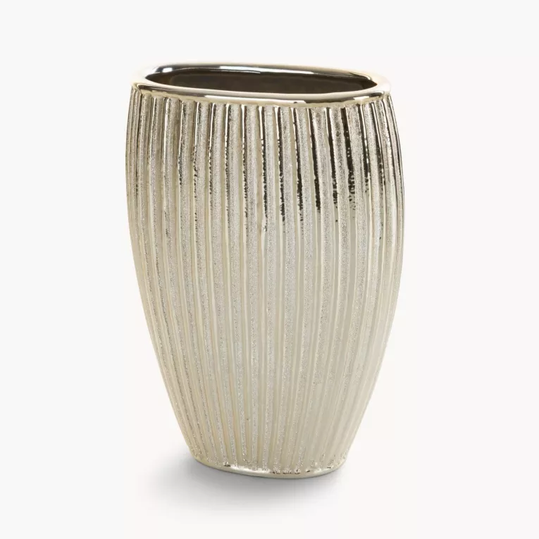 Wazon ceramiczny dekoracyjny OMIKA zdobiony wytłaczanymi prążkami