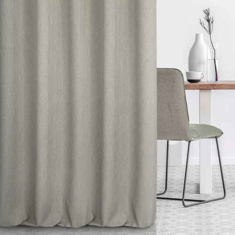 Zasłona szyta na taśmie 5 cm naturalna z miękkiej tkaniny z efektem melanżu