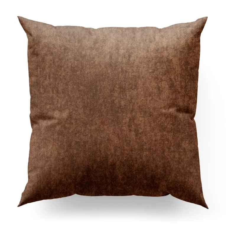 Poszewka szyta miedziana z miękkiej tkaniny szenilowej typu dimout o naturalnym splocie
