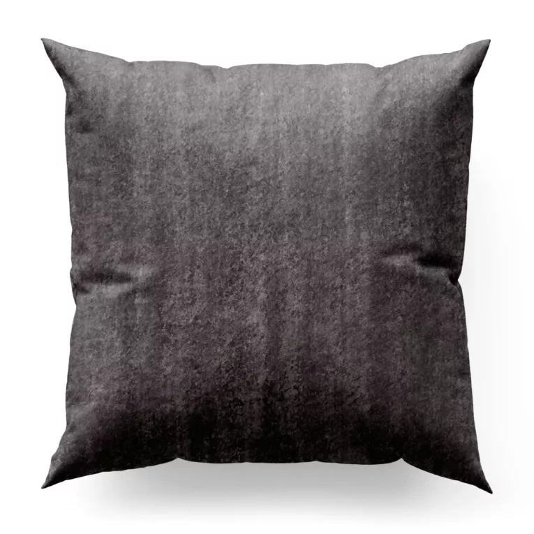 Poszewka szyta grafitowa z miękkiej tkaniny welwetowej z efektem kreszowania
