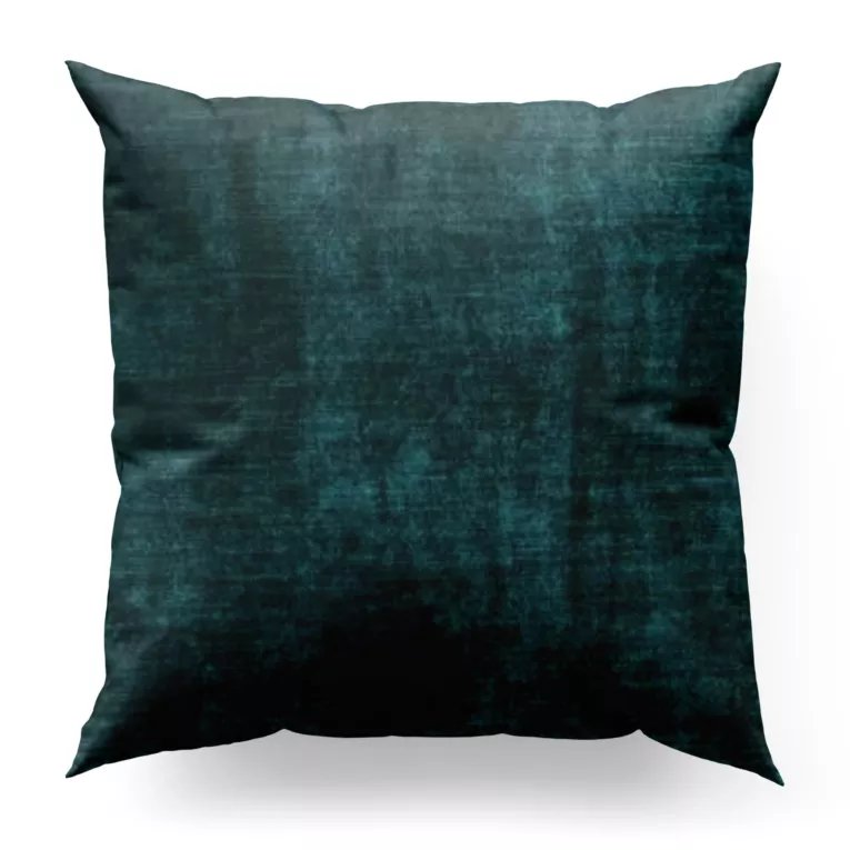 Poszewka szyta SAFARI 1 ciemnoturkusowa z miękkiej welwetowej tkaniny z połyskiem i poziomym prążkiem