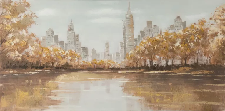 Obraz CENTRAL ręcznie malowany na płótnie nowojorski pejzaż