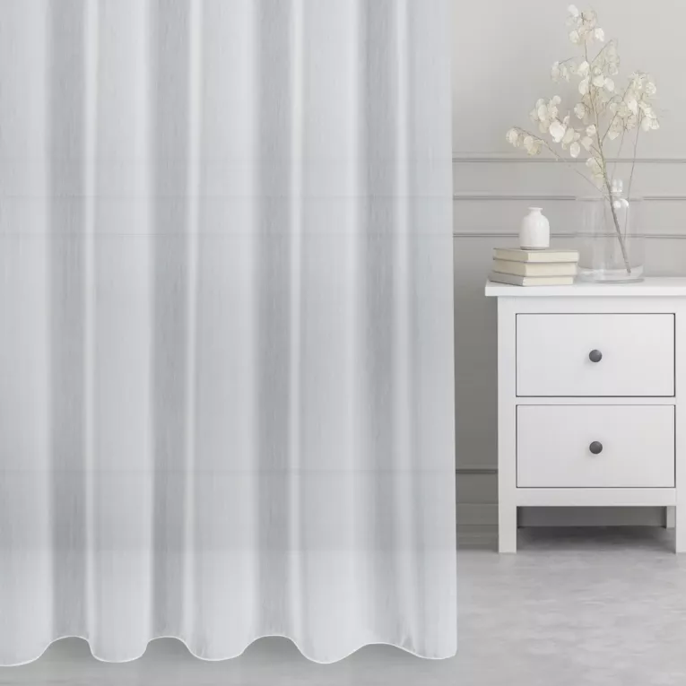 Firana szyta na taśmie 5 cm naturalna z delikatnej batystowej tkaniny