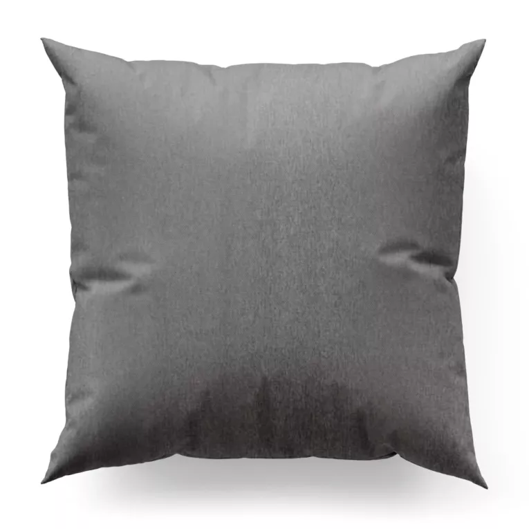 Poszewka szyta SHELBY grafitowa z miękkiej tkaniny o naturalnym splocie i delikatnym połysku