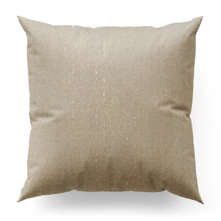 Poszewka szyta ciemnokremowo złocista z tkaniny z wzorem w formie przecierki na błyszczącym tle Pierre Cardi