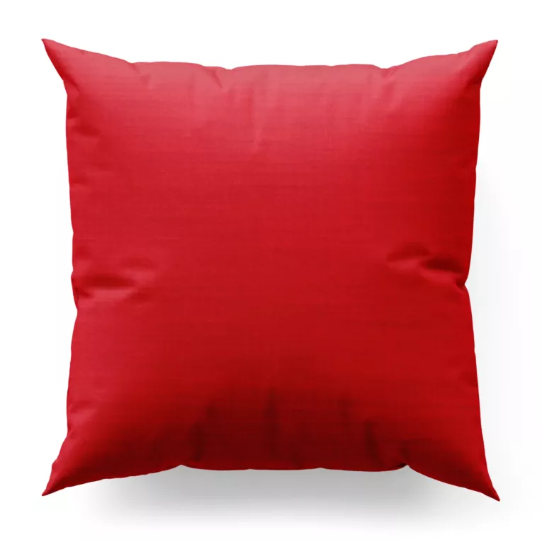 Poszewka szyta czerwona z miękkiej tkaniny o naturalnym splocie w stylu ekologicznym