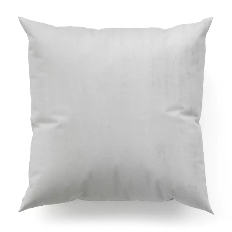 Poszewka szyta ciemnosrebrna z miękkiej tkaniny welwetowej