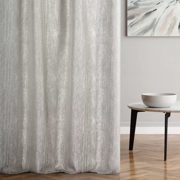 Zasłona szyta na taśmie 5 cm MARVELLA szara z drobnym nieregularnym wzorem