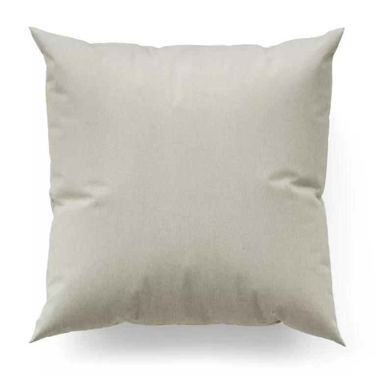 Poszewka szyta kremowa z tkaniny o grubym splocie i efektem melanżu