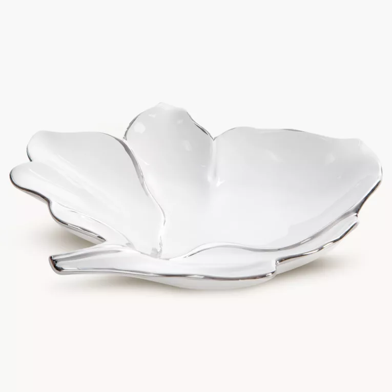 Patera dekoracyjna w kształcie liścia NERIS 02