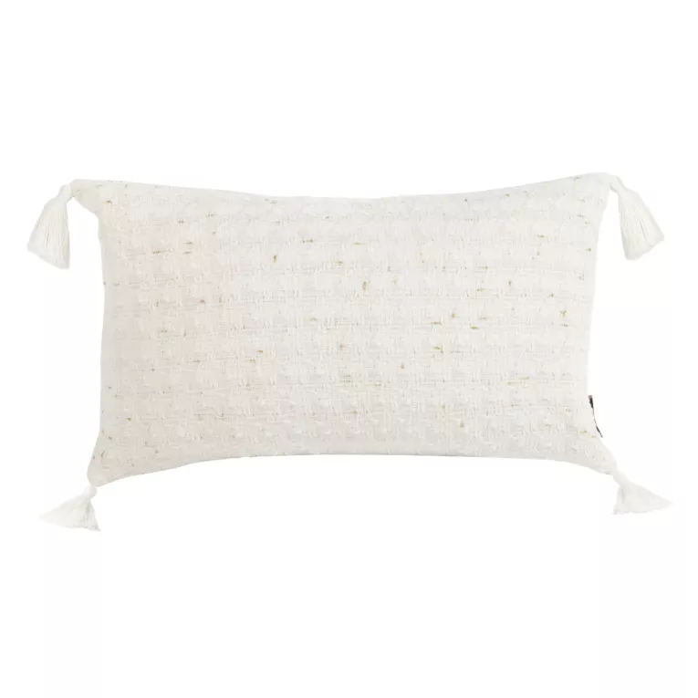 TERRA COLLECTION Poszewka SEVILLE z żakardowej tkaniny przetykanej złotą nicią  z ozdobnymi chwostami na rogach