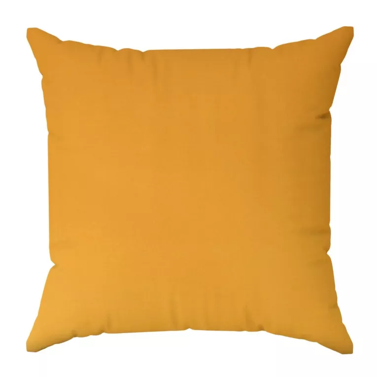 Poszewka szyta DORA - HIT musztardowa z miękkiej tkaniny o welurowej strukturze