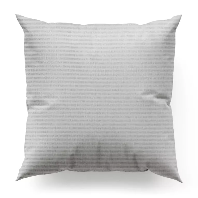 Poszewka szyta FIONA srebrna z dwustronnej tkaniny w paseczki z dodatkiem srebrnej nici