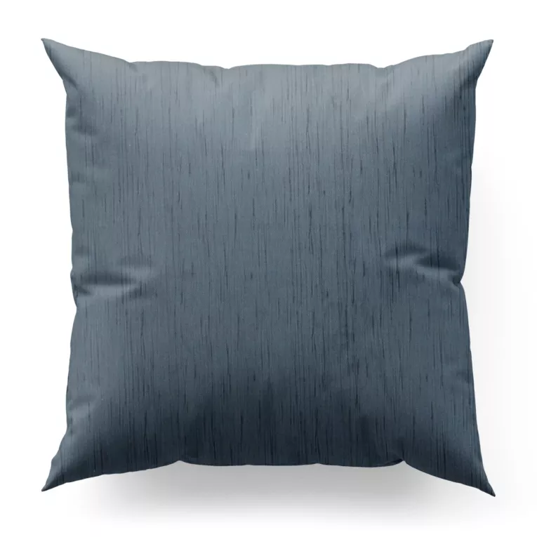 Poszewka szyta szara z tkaniny welwetowej w pionowe prążki, wykończona obciążnikiem