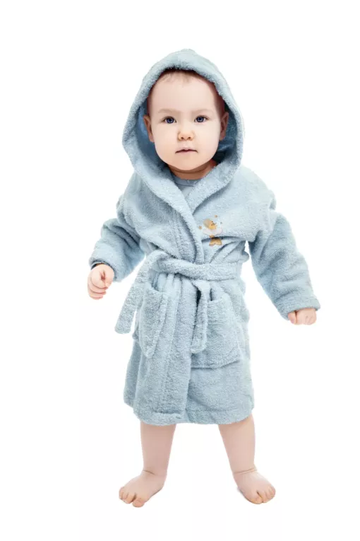 Szlafrok dziecięcy BABY z aplikacją z żyrafą