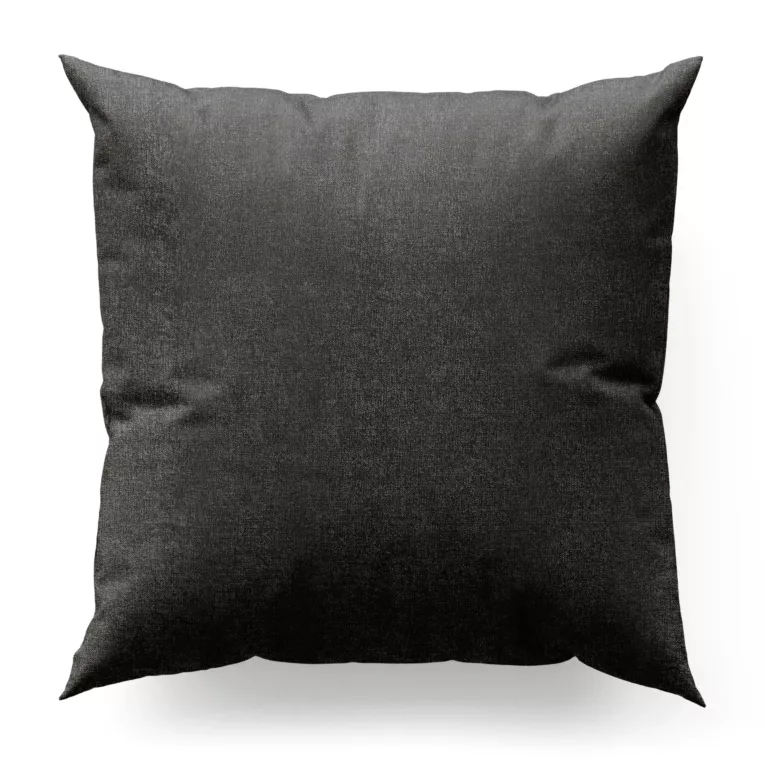 Poszewka szyta ciemnostalowa z miękkiej w dotyku tkaniny szenilowej