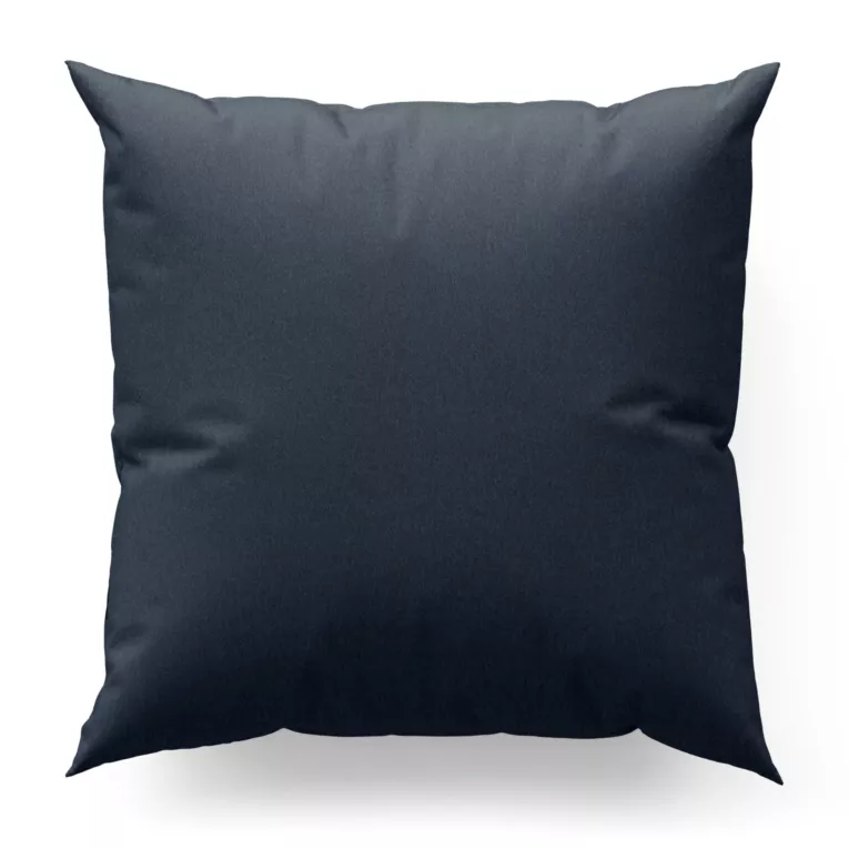 Poszewka szyta granatowa z miękkiej tkaniny o naturalnym splocie w stylu ekologicznym