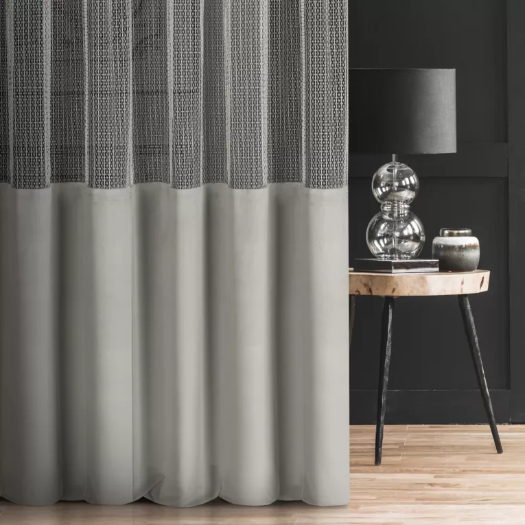 Dekoracja okienna MELISSA w modnym  szarobeżowym odcieniu