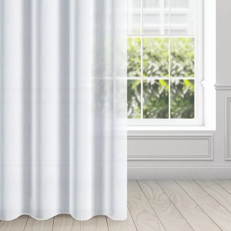 Firana biała z lekkiej i gładkiej matowej etaminy, półtransparentna 140x250 cm przelotka LANA