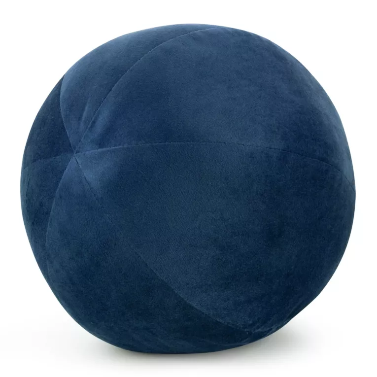 Poduszka dekoracyjna w formie kuli średnica 24 cm welwetowa granatowa GAJA