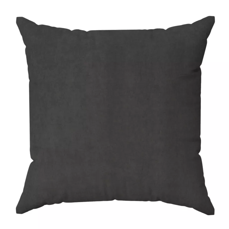 Poszewka szyta grafitowa z miękkiej tkaniny o welurowej strukturze