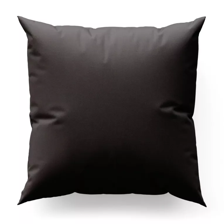 Poszewka szyta grafitowa z gładkiej tkaniny zaciemniającej typu dimout wykończona obciążnikiem