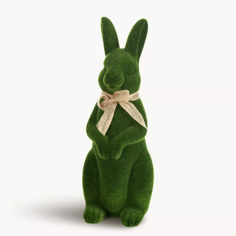 Wielkanocna figurka w kształcie zajączka o strukturalnym meszkowym wykończeniu