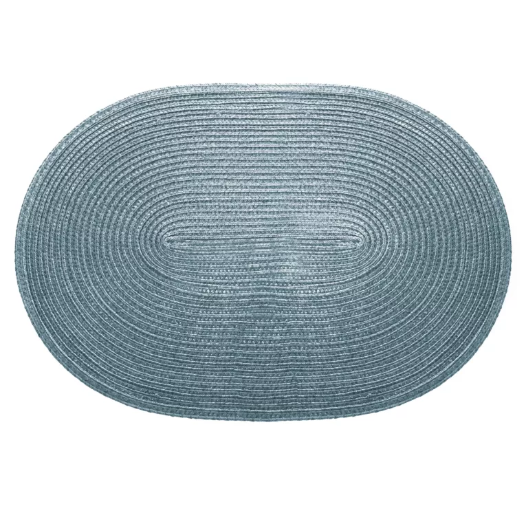 Owalna pleciona podkładka z metalicznym połyskiem
