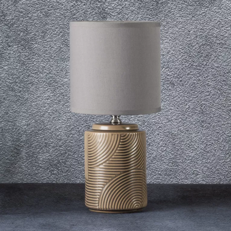 Lampka ceramiczna dekoracyjna NOEL zdobiona wytłaczanym wzorem