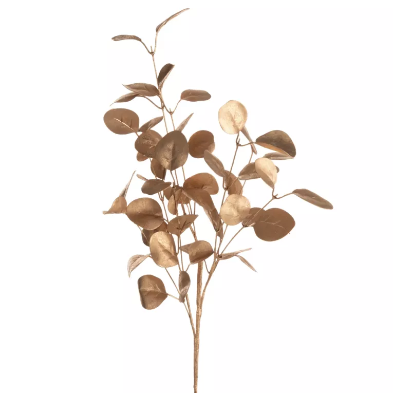 Zimowa gałązka w subtelnie lśniącym złotym kolorze