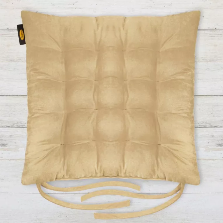 ADORE dwustronna welurowa poduszka siedziskowa na krzesło z szesnastoma pikowaniami