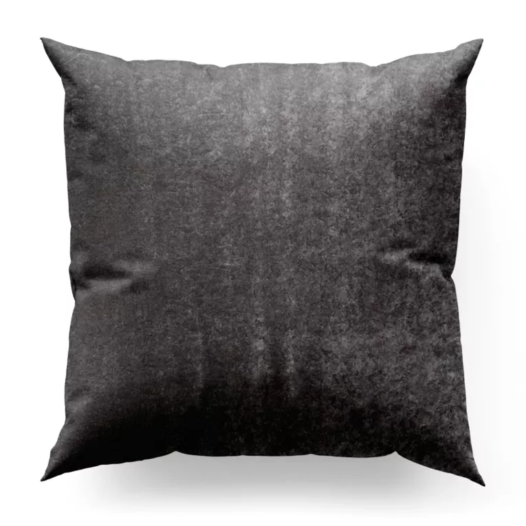 Poszewka szyta srebrna z miękkiej tkaniny welwetowej z efektem kreszowania