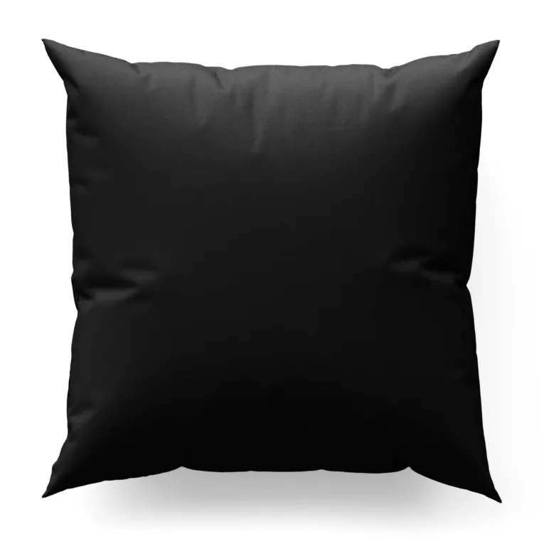 Poszewka szyta czarna z tkaniny w stylu eko o naturalnym splocie