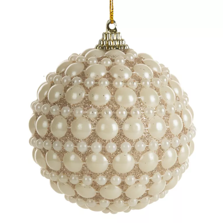 Bombka choinkowa zdobiona perełkami
