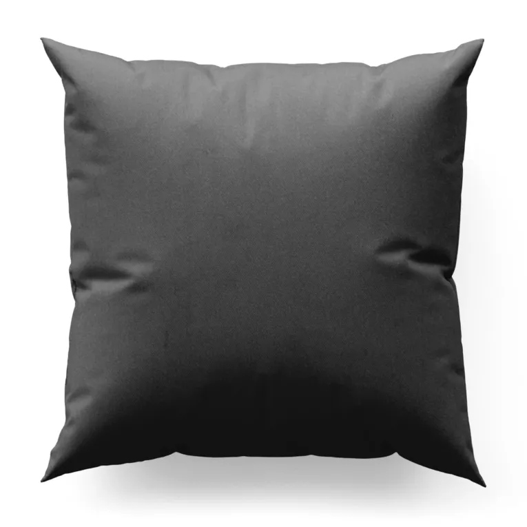 Poszewka szyta grafitowa z grubej, matowej tkaniny welwetowej o gramaturze 380g/m2